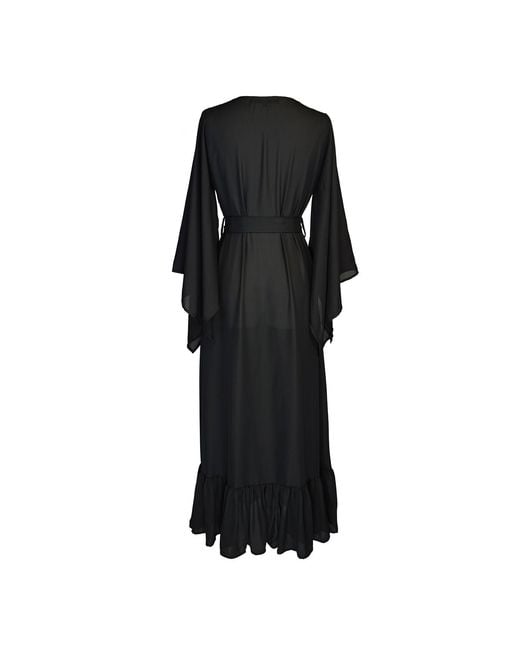 Jennafer Grace Black Janys Scarf Sleeve Kimono