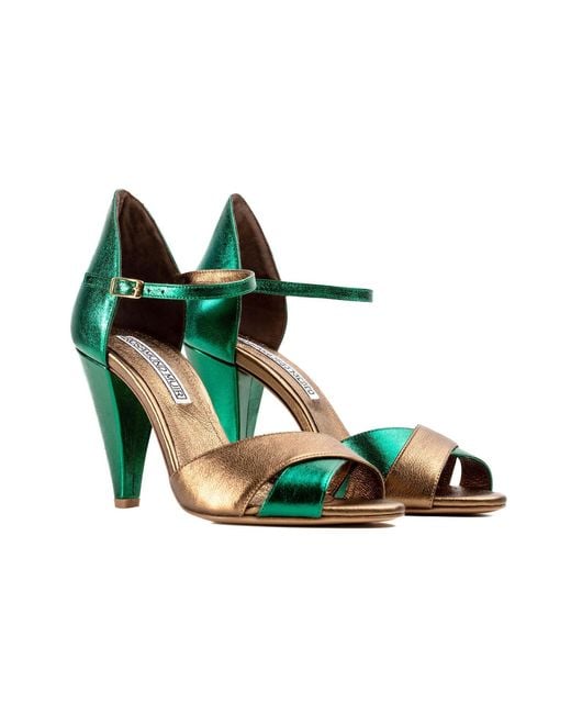 Rosamund Muir London Green Aurora Metallic & Heels