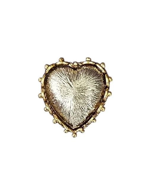 Vstyle Metallic Sacred Heart Statement Ring