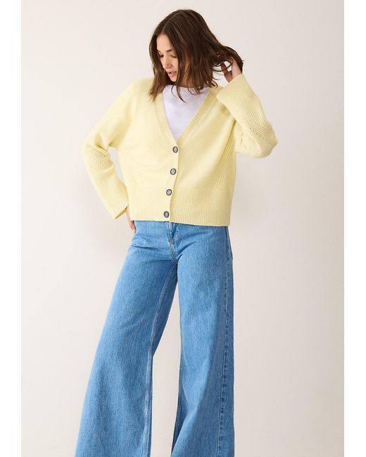 Loop Cashmere Yellow Cashmere Lofty Cardigan