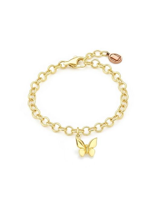 Unaloe Metallic Vermeil Butterfly Bracelet For – Adjustable Symbolic Charm Jewelry