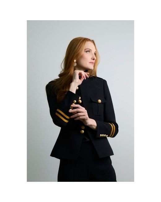 The Extreme Collection Blue Blazer With Braid Claudia London