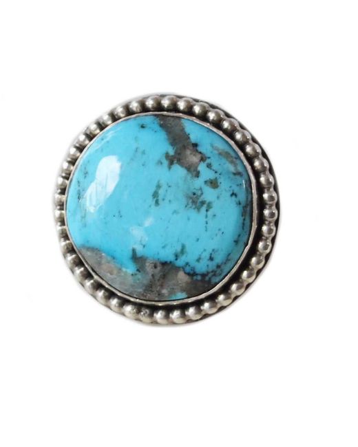 Glamrocks Jewelry Blue Arizona Kingman Sterling Ring