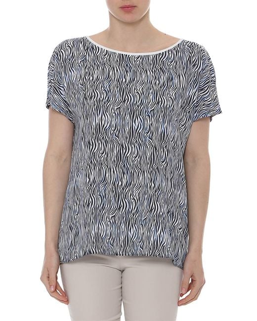 Conquista Gray Print Sleeveless Top