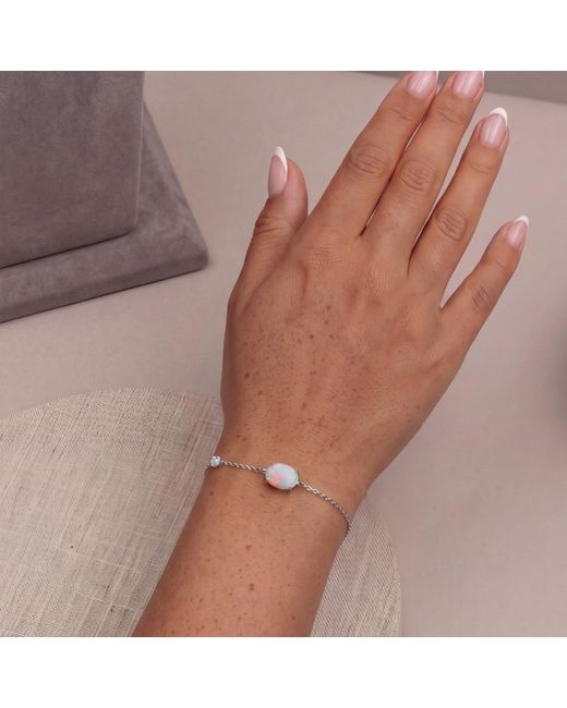Latelita London Metallic Oval Opal Bracelet