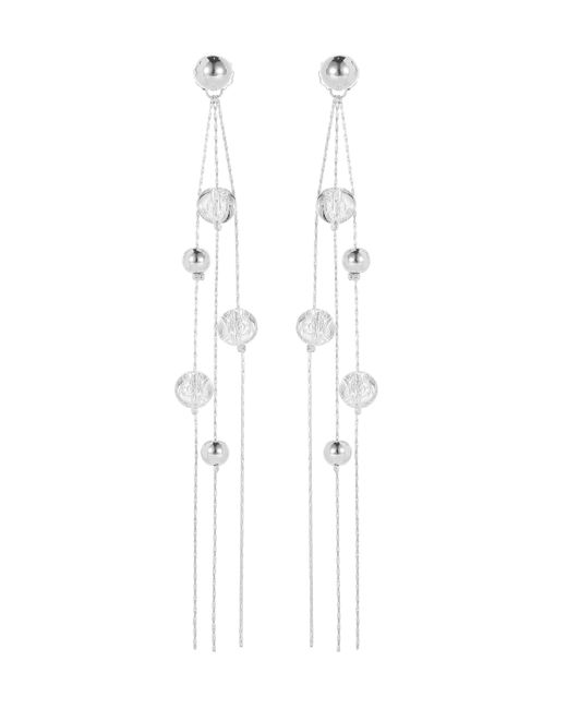 Classicharms White Frostlily Azeztulite Crystal & Bead Drop Earrings