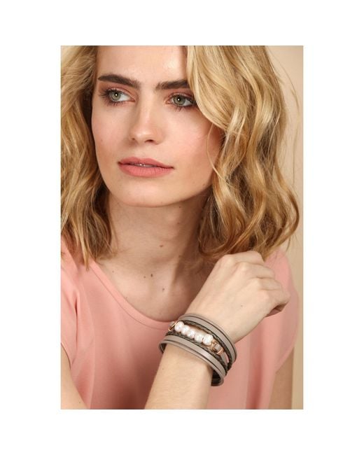 Saachi Metallic Essential Leather Bracelet