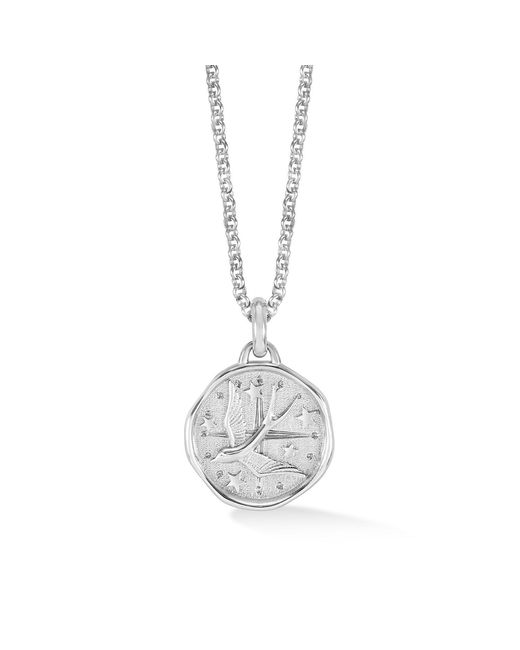 Dower & Hall Metallic Flying Swallow Talisman Necklace