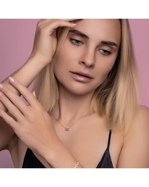 Jewelbird Metallic Sapphire Marquise Necklace