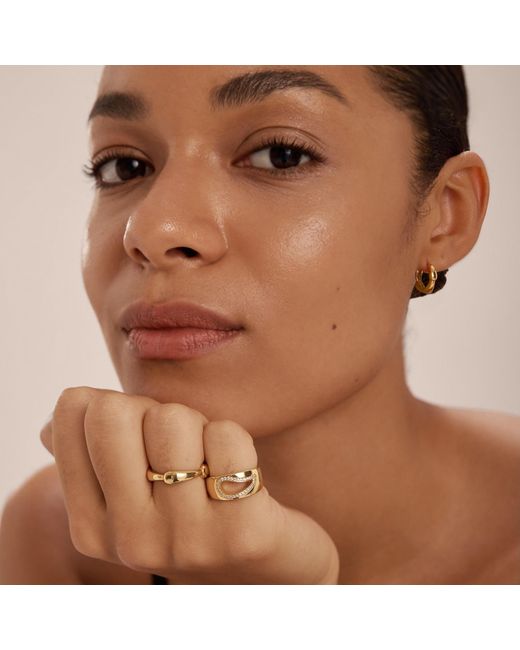 Vanhi White Colette Link Droop Ring