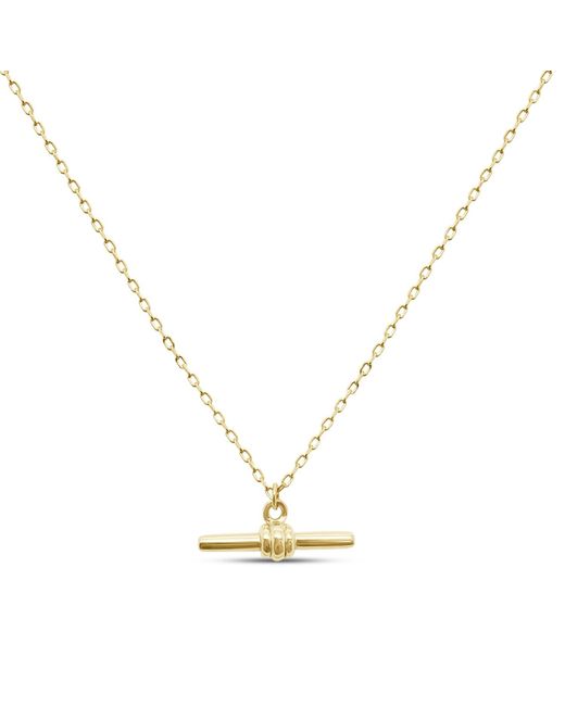 Clemence Wren Metallic T-Bar Pendant Necklace