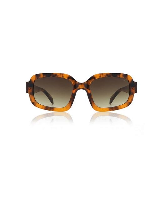 A.Kjærbede Brown Pluto Sunglasses Havana