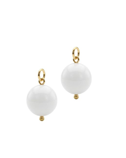 Jaredjamin Metallic Medium Hooptastic Stone Drop Hoop Earrings