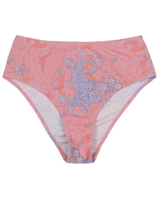 Lords of Harlech Pink Henrietta Paisley Explosion Coral Swimsuit Bottom