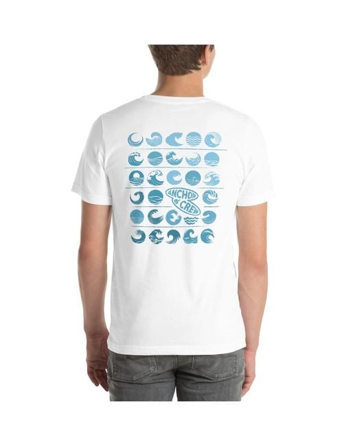 Anchor and Crew Blue Surf N Waves Passenger Organic Cotton T-Shirt for men