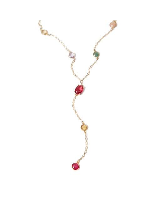 La Soula Jewelry Metallic Freya Lariat Necklace