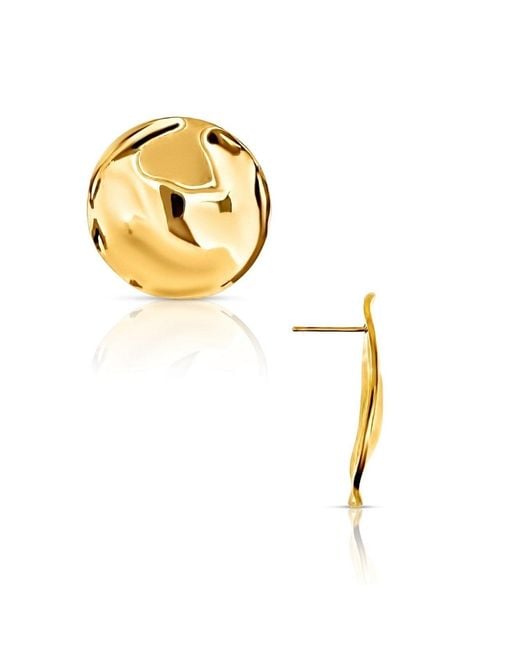 Ellie Vail Jewelry Metallic Callan Irregular Disc Earring