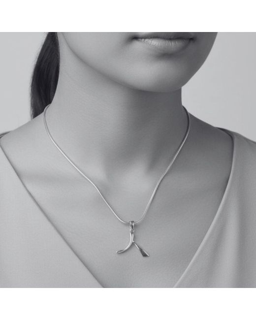 Tg-Jewellery by Tamara Gervasio Metallic Kanji Person Japanese Symbol Pendant Necklace – Sterling Snake Chain