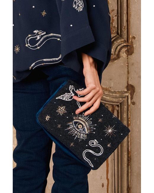 Artemis Muse White Cosmos Embellished Bag