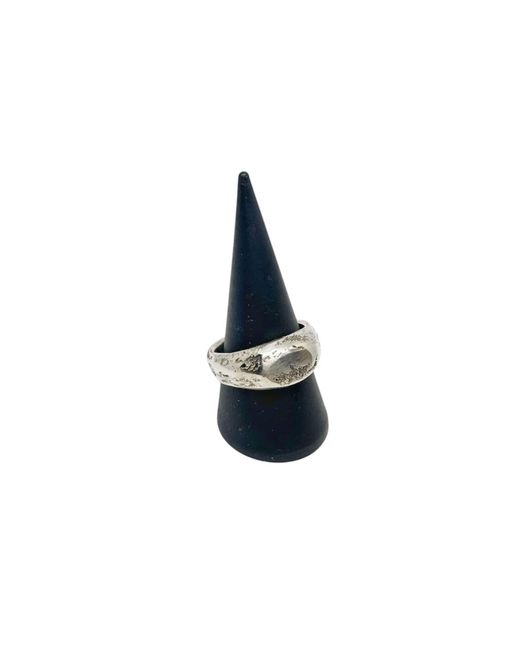 Tg-Jewellery by Tamara Gervasio Metallic Ridge Signet Ring – Recycled Sterling Sand Cast