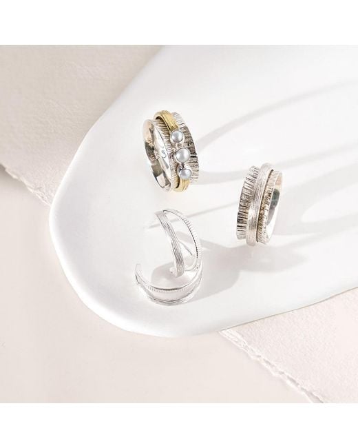 Charlotte's Web Jewellery White Nature Gratitude Spinning Ring