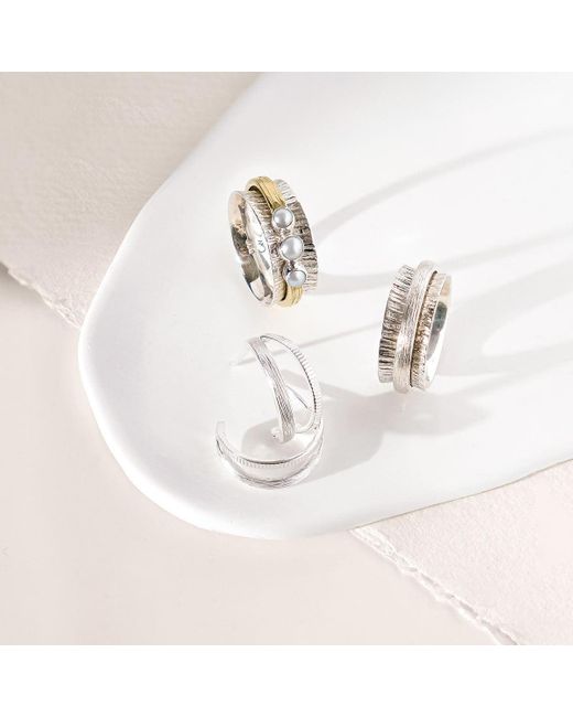 Charlotte's Web Jewellery White Nature Gratitude Spinning Ring