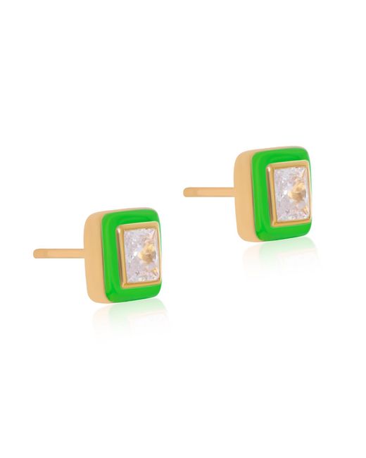 Preeti Sandhu Green Enamel Studs