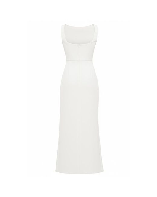 ALINA CERNĂTESCU White Whisper Midi Lyocell Dress Classic With Open Back