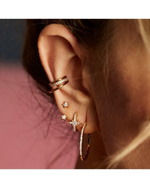 Scream Pretty Metallic Slim Sparkling Perfect Hoop Earrings