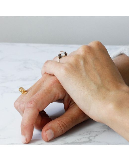 Lee Renee Metallic Butterfly Quartz Ring