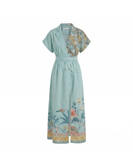 Maison Qala Green Magnolia Dress