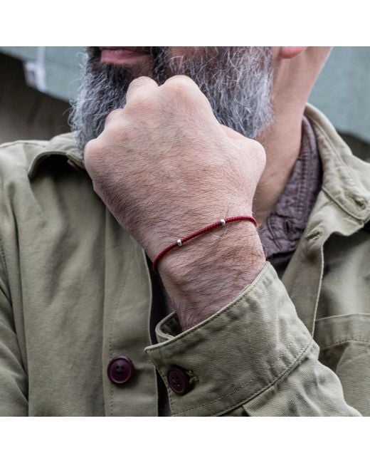 Harbour Uk Red Equilibrium Rope Bracelet for men