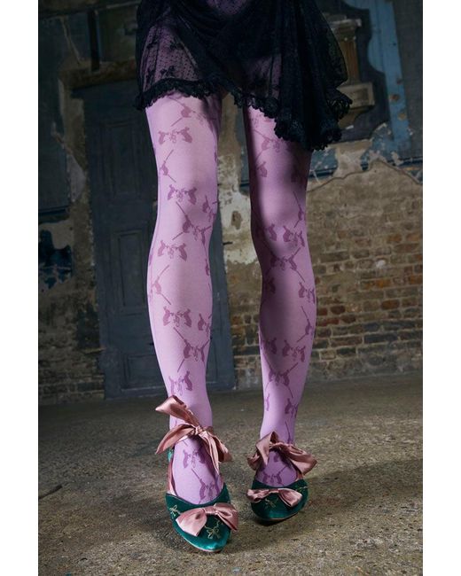 Natalia Petruch Gray Mystic Rabbits Tights