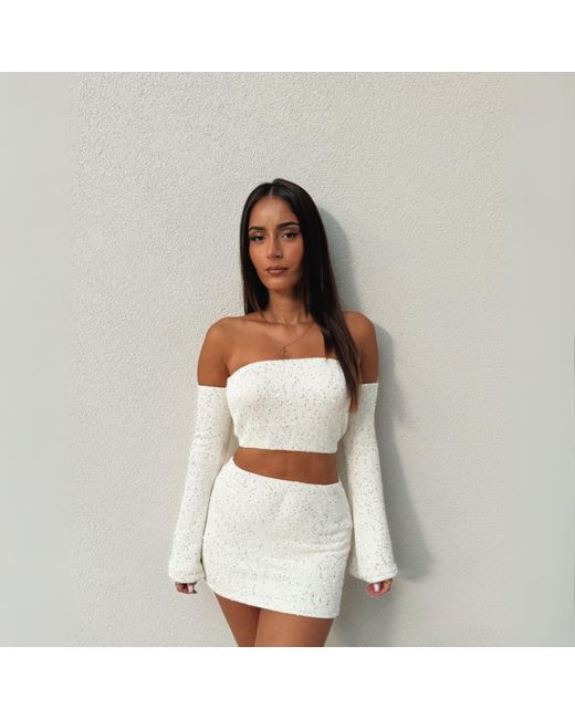 Shooni White Angel Mini Skirt