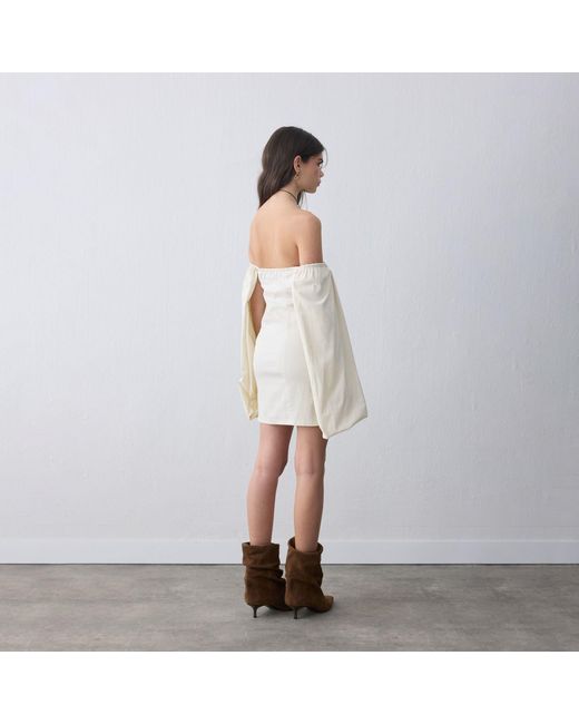 Thisisu Collection White Kaia Balloon Sleeve Mini Dress