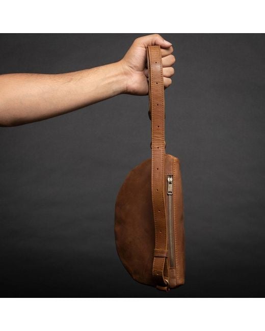 Hides Leather Co. Brown Nexus Leather Crossbody Belt Bag