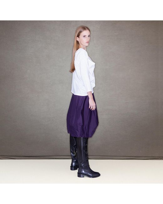Bianca Popp White Asymmetrical T-Shirt With Sleeves