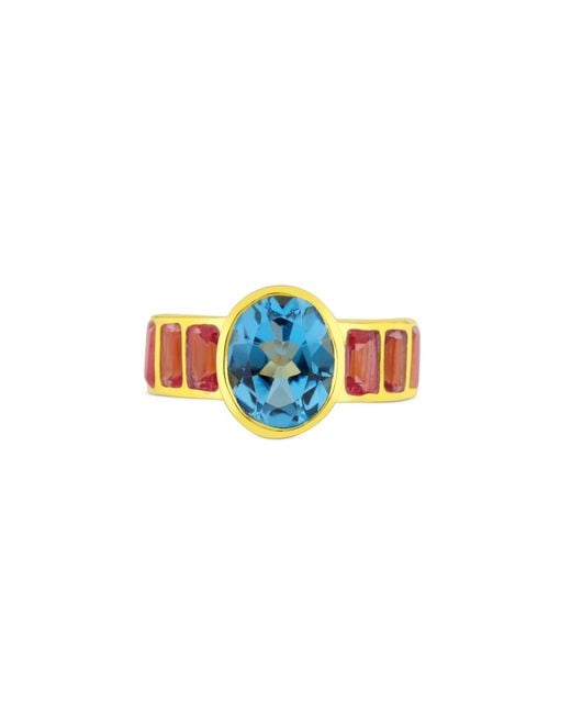 GEM BAZAAR Blue Delilah & Topaz Ring