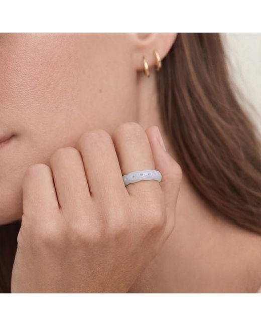 seree White Weave Off- Jade Ring