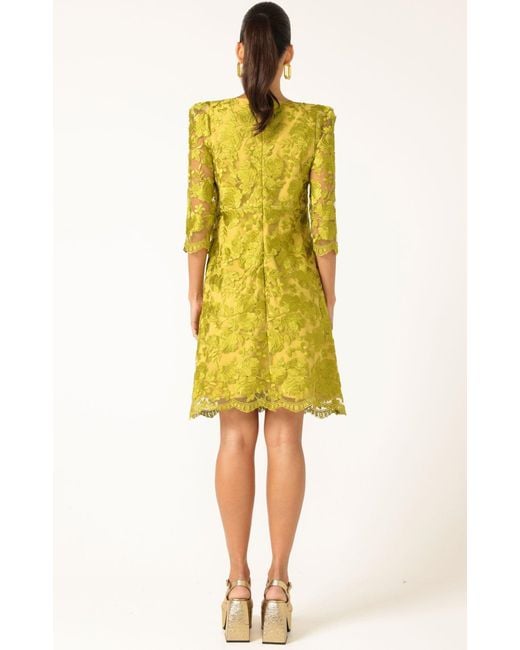 SACHA DRAKE Yellow Layla Shift Dress