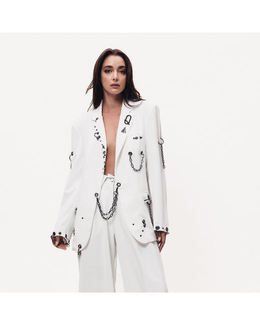 Vazaf White Signature Blazer