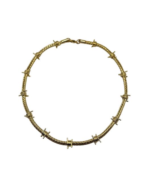 Urbane Jewelry Studio Metallic Barbed Wire Necklace