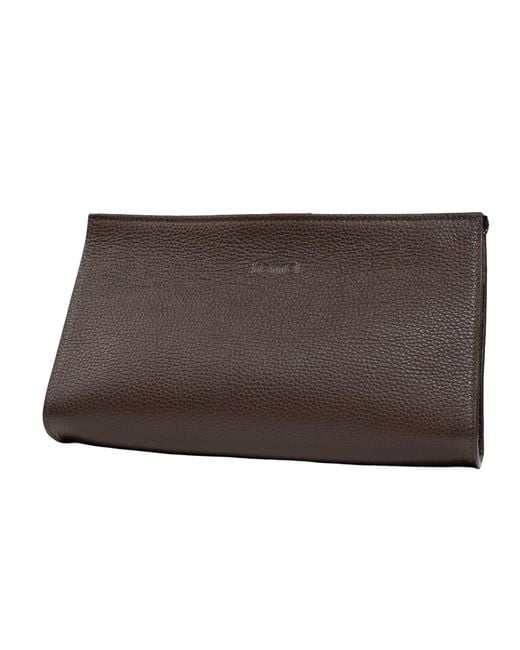 Hamel Atelier Brown Mitte Leather Clutch Bag