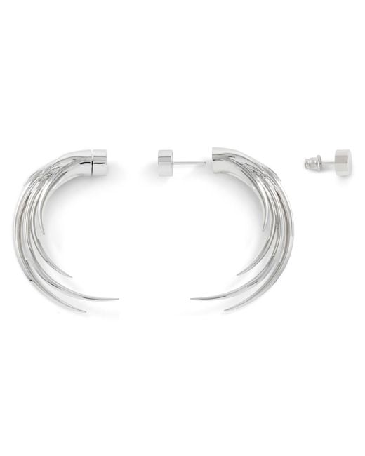 Kasun Metallic Flames Of Pyre Hoop Earrings