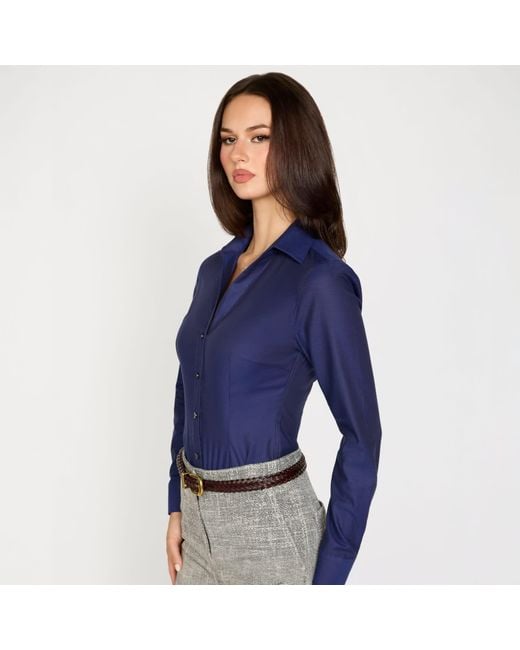 Jd.june Blue Non-Iron Bodysuit For Bosses