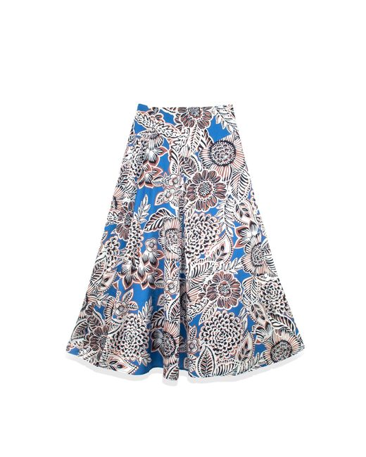 Profile Nyc Gray Floral Printed Slip Skirt