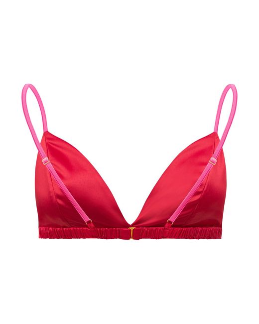 Ekcentrik Pink French Kiss Satin Bralette