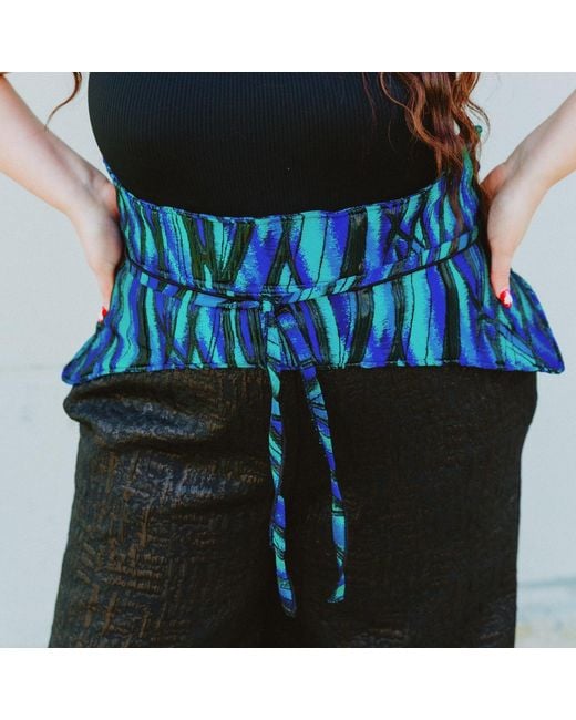 Byvinnik Blue Halo Jacquard Corset Belt