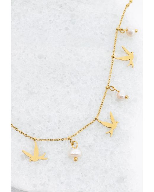 Starfish Project Metallic Wings Of Hope Pearl Necklace