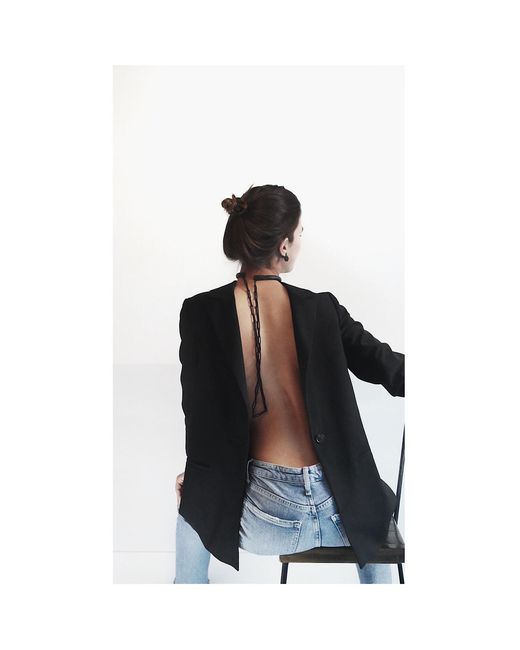 WAIWAI Black Choker With Leather Chain